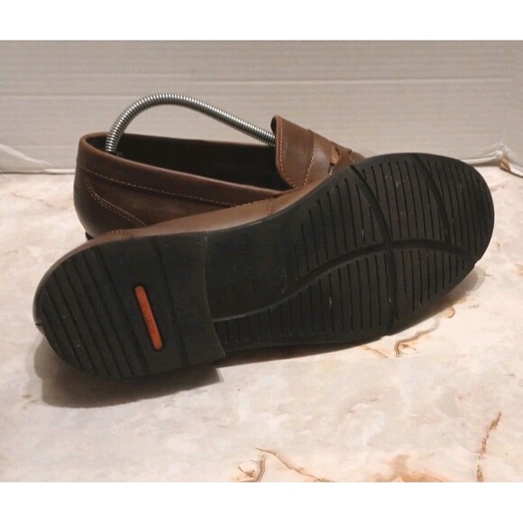 SAS Rockport Colab Mens Leather Penny Loafers Size 9.5 M Brown Handsewn Classic main image 6